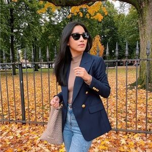 Banana Republic Navy Blazer with Gold Buttons